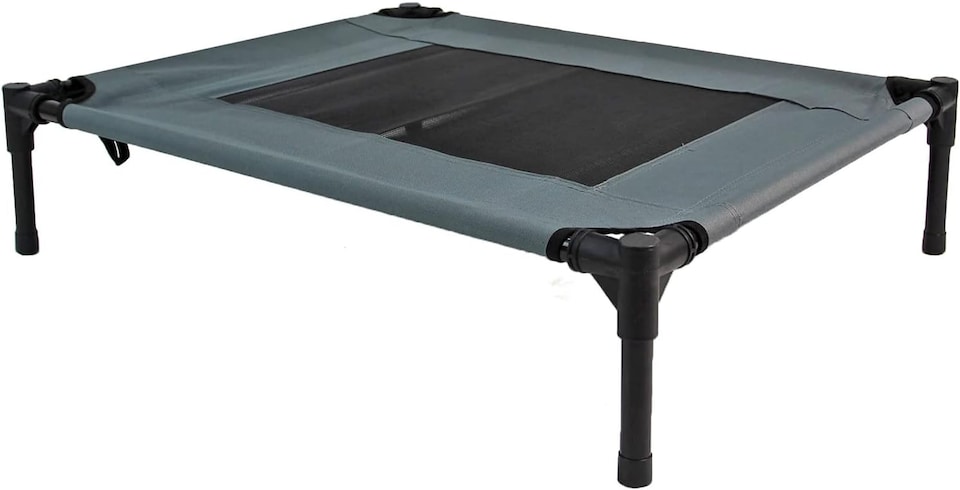 image 1 of Actiaspet Elevated Dog Bed Oxford Mesh Pet Cot Indoor or Outdoor (Grey, Medium)