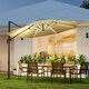image 2 of Outsunny 3(m) Solar LED Cantilever Parasol Adjustable Garden Umbrella Dark Grey