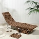 image 1 of OHS Leopard Print Microfibre Quick Dry Spa Bath Beach Chair Cover Towel Bag Brown