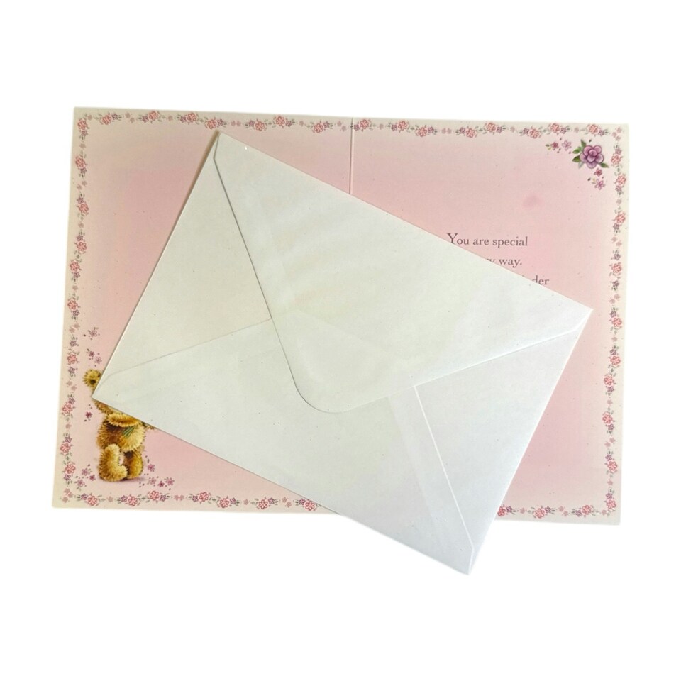 image 1 of To A Special Mum Teddy Holding Bouquet Design Mother's Day Card