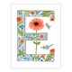 image 3 of Letter E Poppies Floral Birthday Gift Mum Black Framed Wall Art Print A4