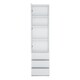 image 2 of Fribo Tall Narrow 1 Door 3 Drawer Cupboard in White