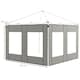 image 7 of Outsunny 3x3(m) or 3x6m Pop Up Gazebo Side Panels with Windows, Grey