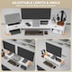 image 4 of HOMCOM Dual Monitor Stand Riser with Adjustable Length and Angle, White