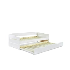 Copella White Guest Bed With Trundle And Ethan Spring Mattresses