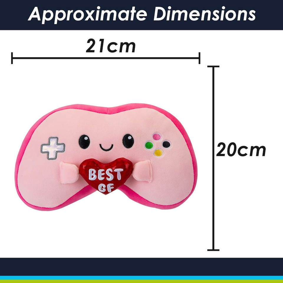 image 1 of Controller Soft Toy Cute Plushie Huggable Cuddly Stuffed Toy Gift 20cm Pink