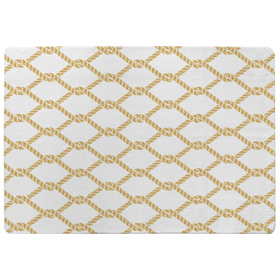image 1 of Gold Chainlink Rope (Rug) Gold | Small: 60x110cm