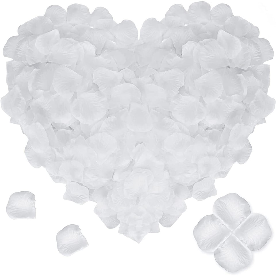 500 Artificial Rose Petals | Silk Flower Petal Confetti for Weddings, Valentine's Day, Engagements & Romantic Decorations | Realistic Decorative Petals for Tables, Beds, Aisles & Party Décor