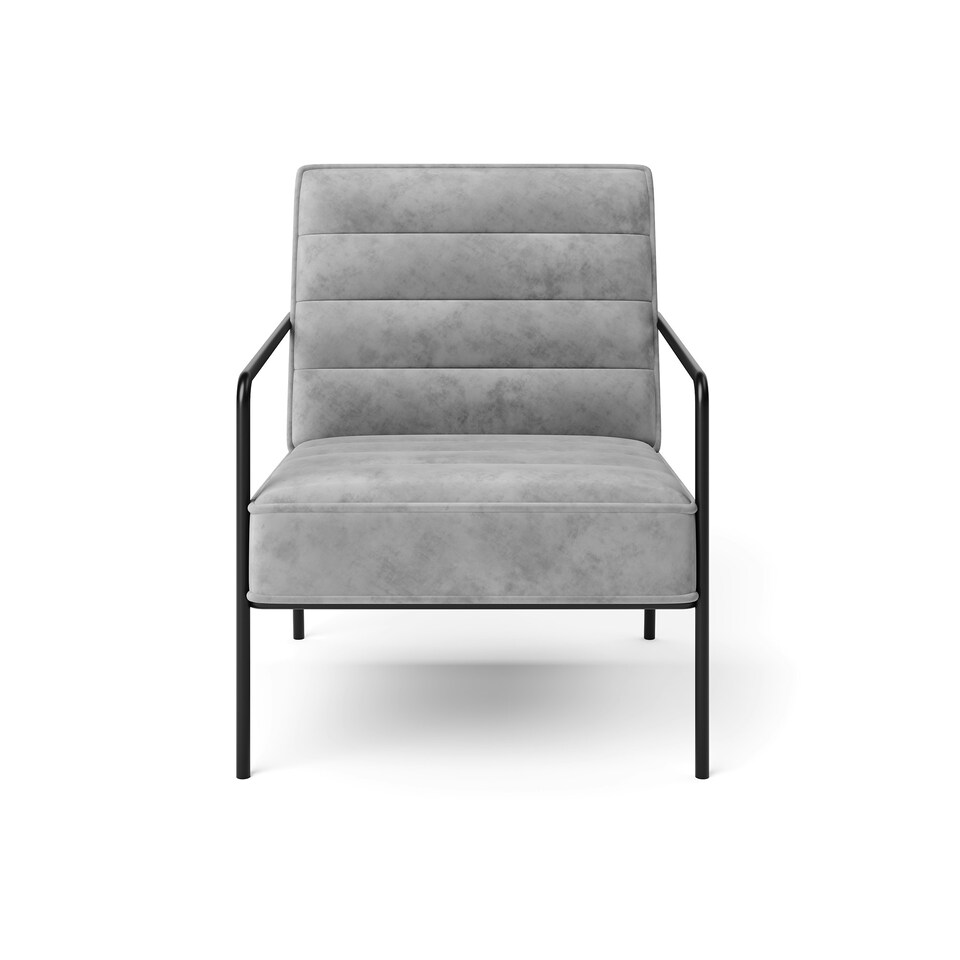 image 1 of Bookham Accent Chair in Velvet Grey