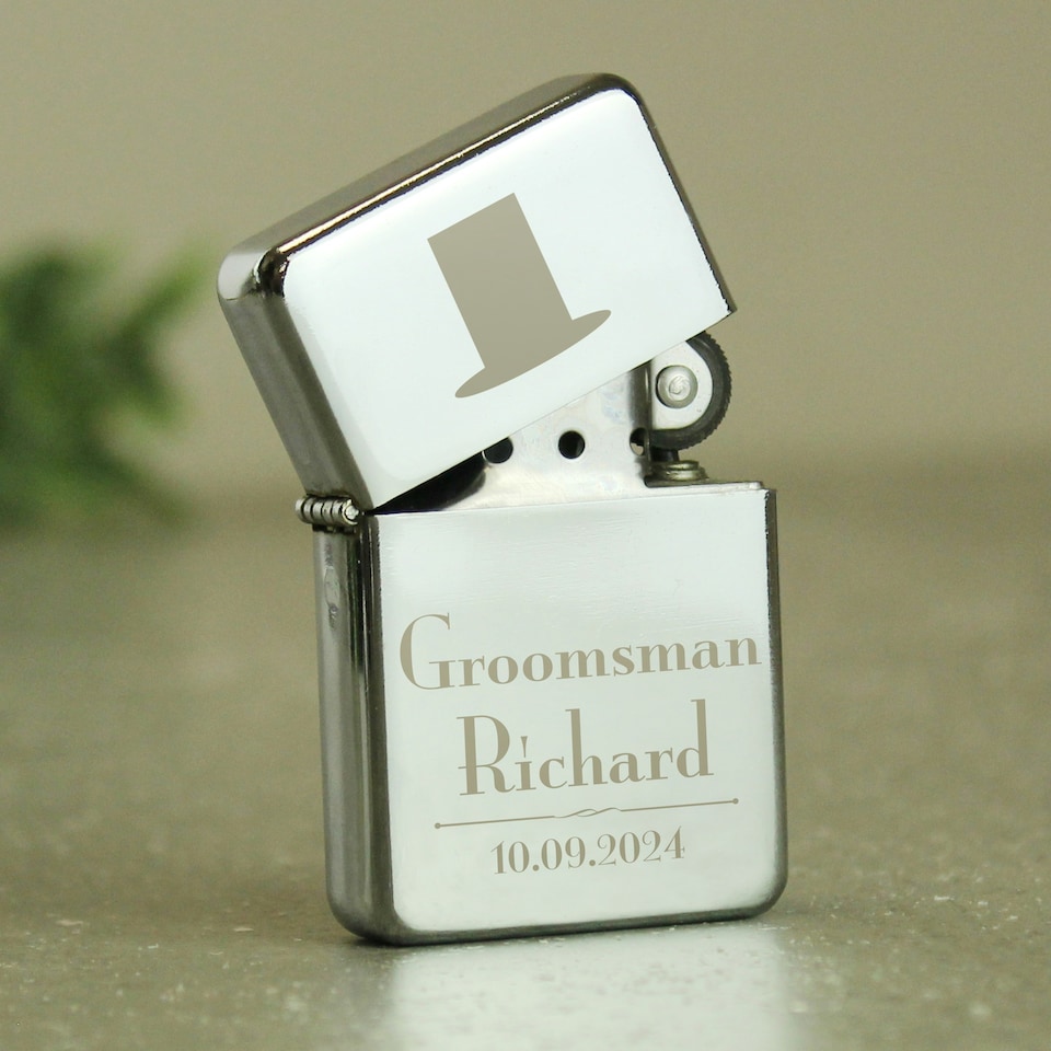 image 1 of Personalised Groomsman Lighter