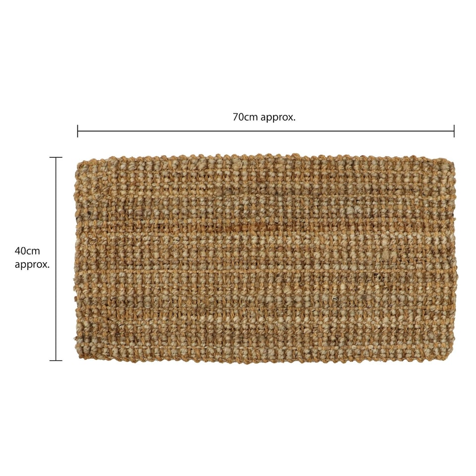 image 1 of JVL Moris Boucle Coir and Jute Mat 40x70cm - Plain