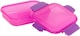 image 2 of Plastic Lunch Box Food Storage Air Tight Rubber Seal Container with Clip Lock 600ml | Pink | 3 Pink & Purple | 600 ml | 3