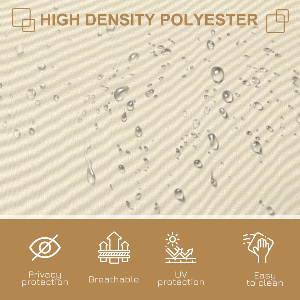 image 1 of Outsunny Retractable Sun Side Awning Screen Fence Patio Garden Wall Balcony Screening Panel Outdoor Blind Privacy Divider (3x1.8M, Cream White) | Cream