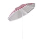 image 1 of The Magic Toy Shop Beach Parasol Red Striped Tilting Height Adjustable Portable Sun Shade