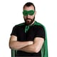 image 5 of Green Eye Mask on Elastic – Fancy Dress Accessory for Superheroes, Costumes & Parties Green | One Size