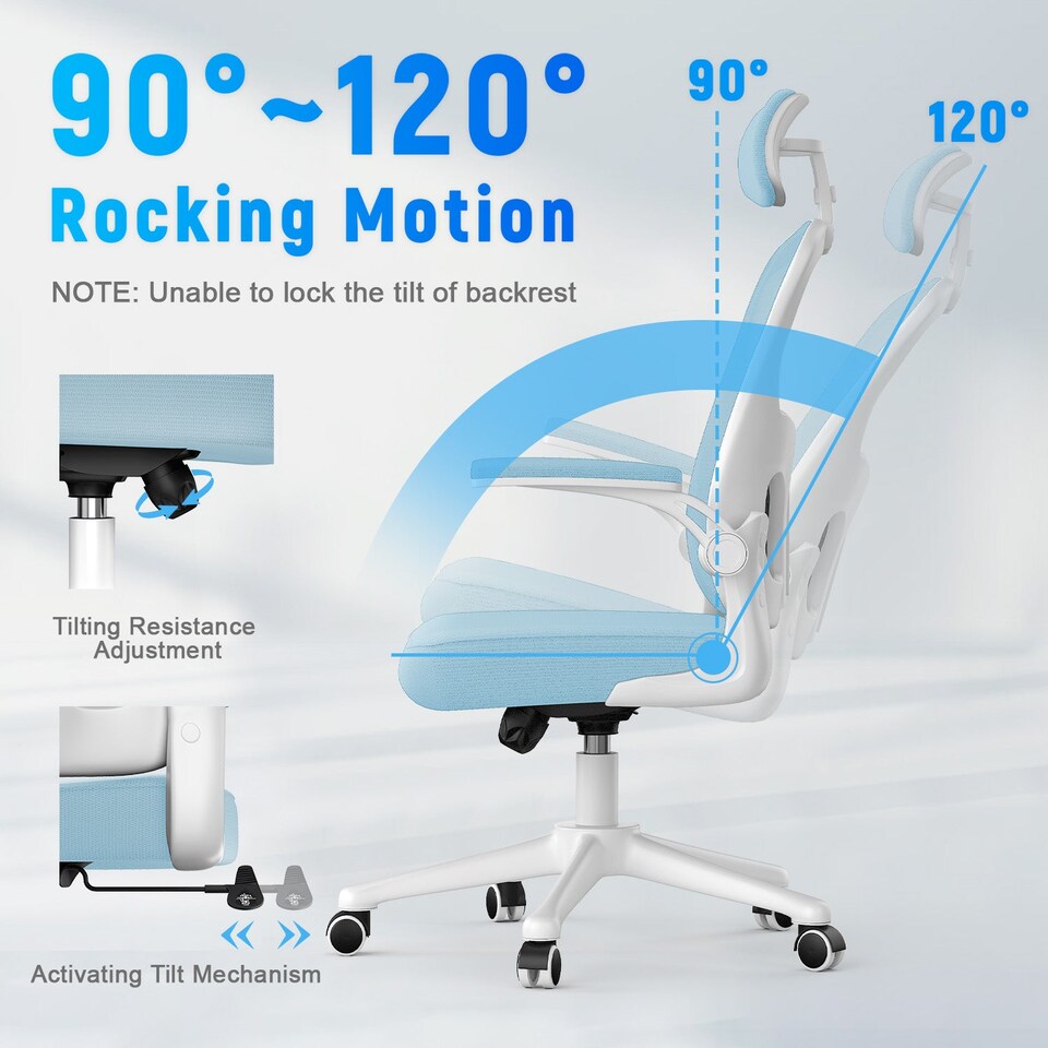 image 1 of Rattantree Ergonomic Office Chair With Headrest & Lumbar Support