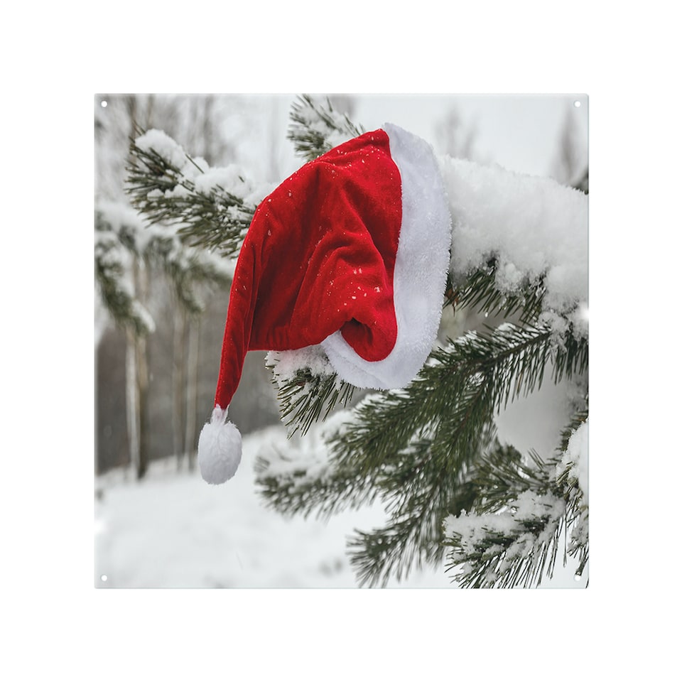 image 1 of Santa Claus Hat Dining Splash Back | White