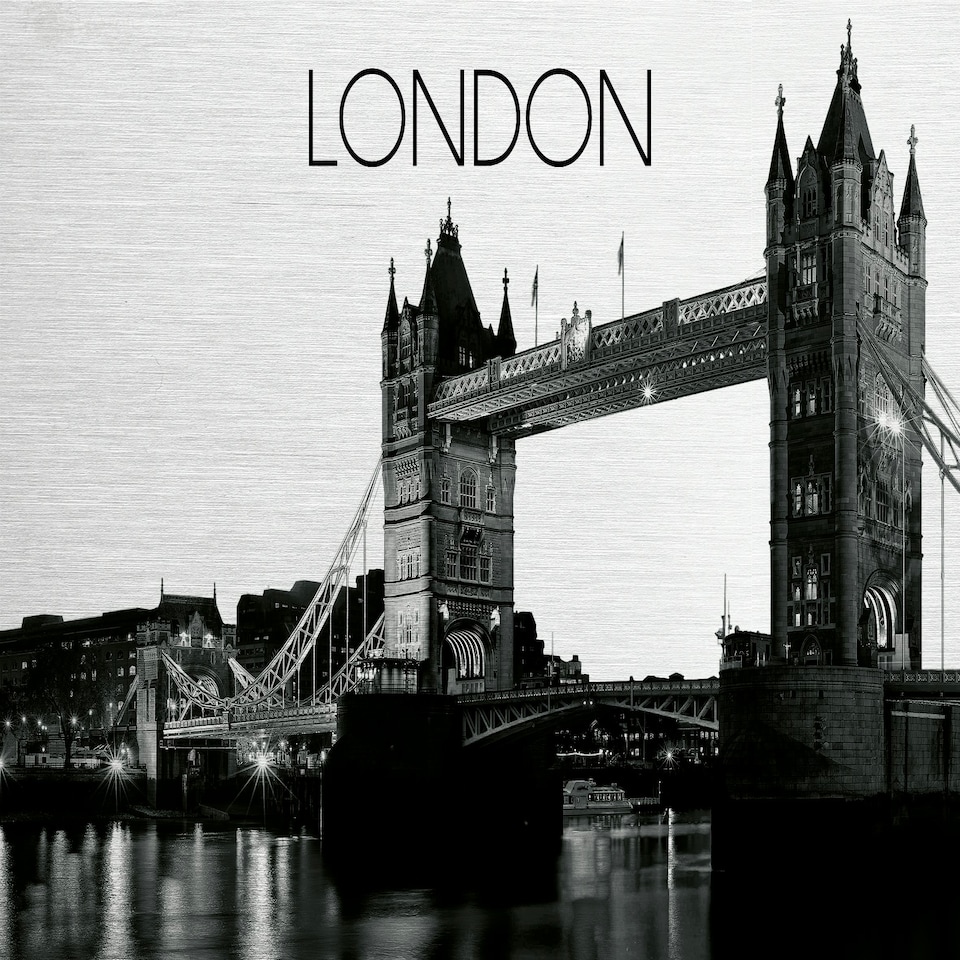 image 1 of Metal Art London Brushed Aluminium Print