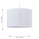 image 8 of First Choice Lighting Set of 2 White Laser Cut 25cm Pendant Lightshades White