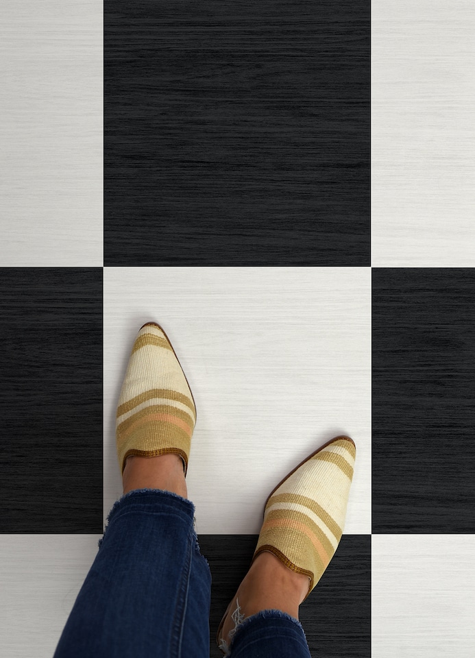 image 1 of Floorpops Lawrence Black Peel & Stick Floor Tiles, FP5059