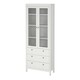 image 3 of Madrid China Cabinet 2 Glass Doors with 3 Drawers in White