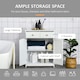 image 5 of kleankin Bathroom Floor Storage Cabinet w/ 2 Drawers Door Cupboard White