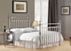 image 2 of 5ft King Size Antique Victorian style, chrome nickel finish traditional metal bed frame bedstead. | Silver | Chrome Nickel | King