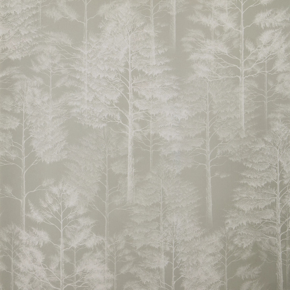 image 1 of Woodland Whisper Wallpaper in Greige and White | Cream | Neutral
