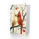 image 2 of Cute Cardinal Birds Couple Stylised Autumn Birthday Card