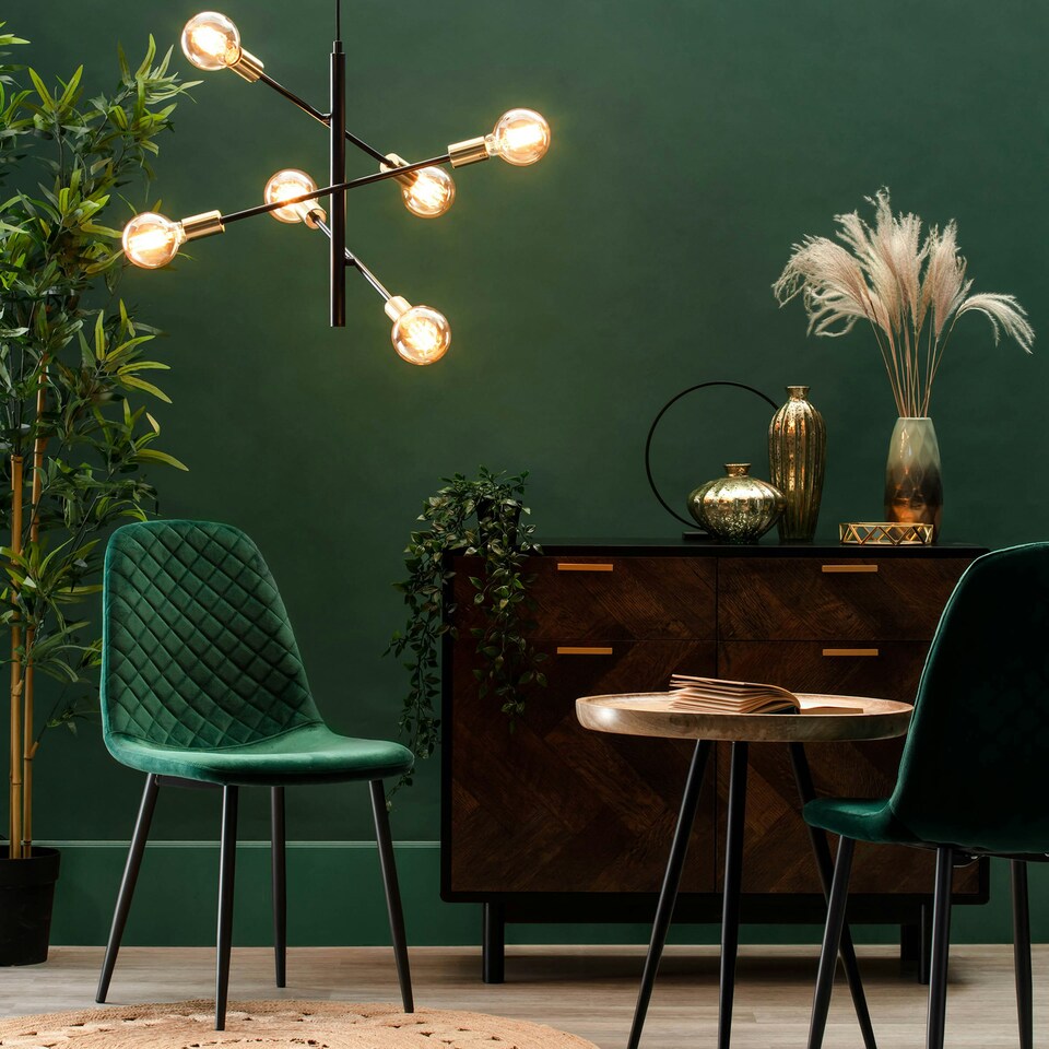 image 1 of BHS Calvet Ceiling Light, Brass