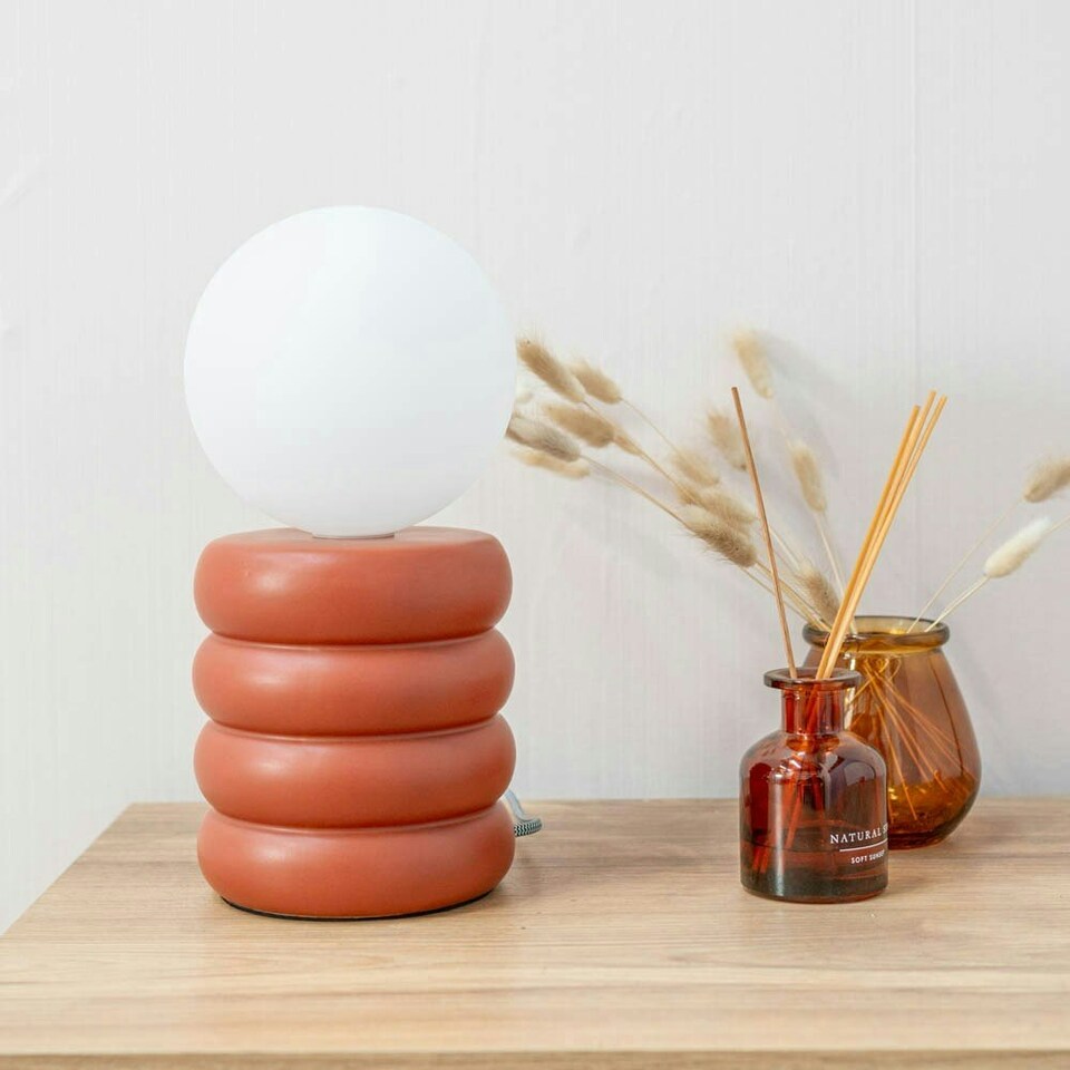 image 1 of ValueLights Rix Rust Orange Table Lamp
