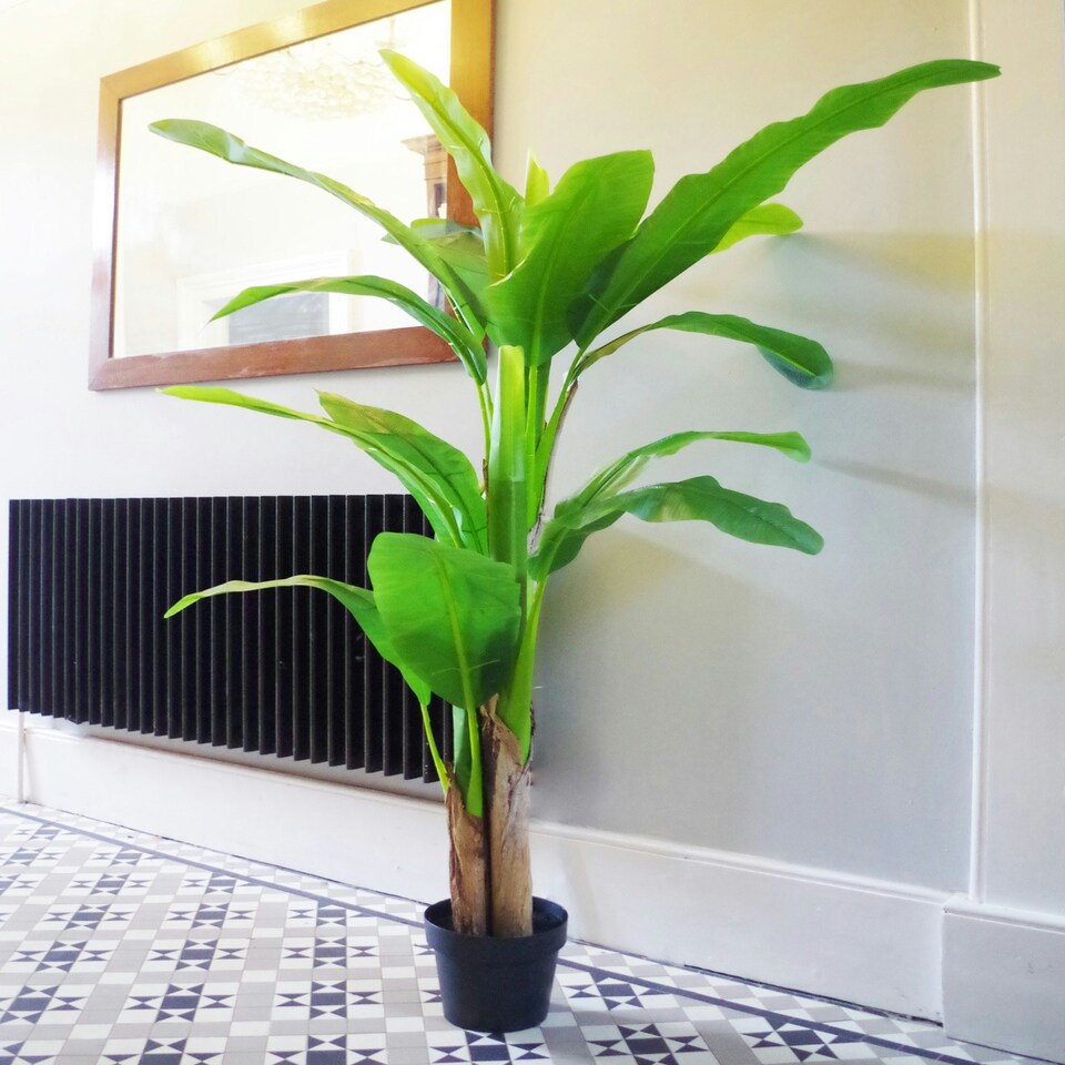 image 1 of 180cm Artificial Banana Plant Tropical Natural Tree Green | One Size
