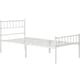 image 2 of Yaheetech 3ft Single Metal Bed Frame with Slatted Headboard White