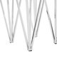 image 4 of Chrome End Table with Triangular Base,Clear Tempered Glass Top Settee Side Table,Metal Design Side Table