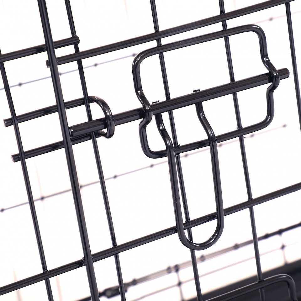 image 1 of 24" Folding Metal Dog Cage Puppy Transport Crate Pet Carrier