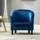 image 2 of Velvet Fabric Tub Chair Armchair Club Chair