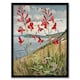 image 1 of Red Wildflowers On Hunt Cliff Yorkshire Black Framed Wall Art Print A4