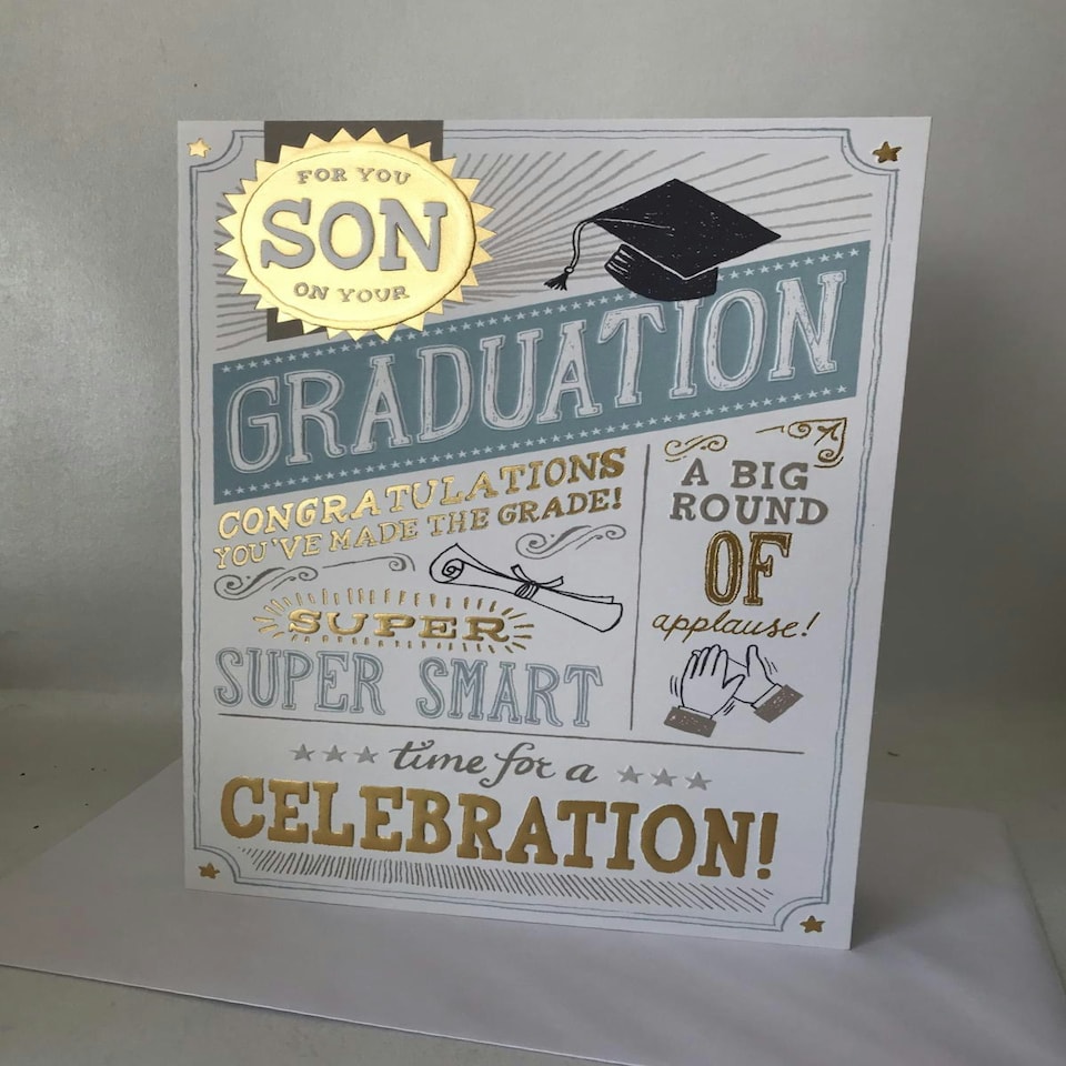 image 1 of Hotchpotch Son Graduation Greeting Card Congratulation Celebration Blank New