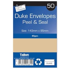 Tallon Just Stationery Peel & Seal Duke Manila Envelopes (Pack of 50)