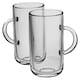 image 4 of 6 Pcs Iconic Glass Mugs Coffee Tea Cup Set Hot Drinks Handle | Clear | Clear