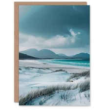 Isle Harris Scotland White Sand Luskentyre Him Her Birthday Card