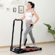image 2 of HOMCOM 1-6 km/h Folding Motorised Treadmill Walking w/ Remote Control Black