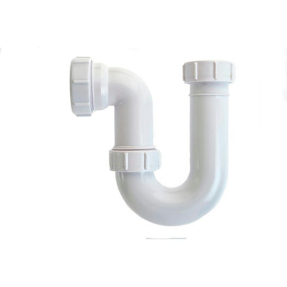 Make Plastic P Trap - White - 32 x 75mm