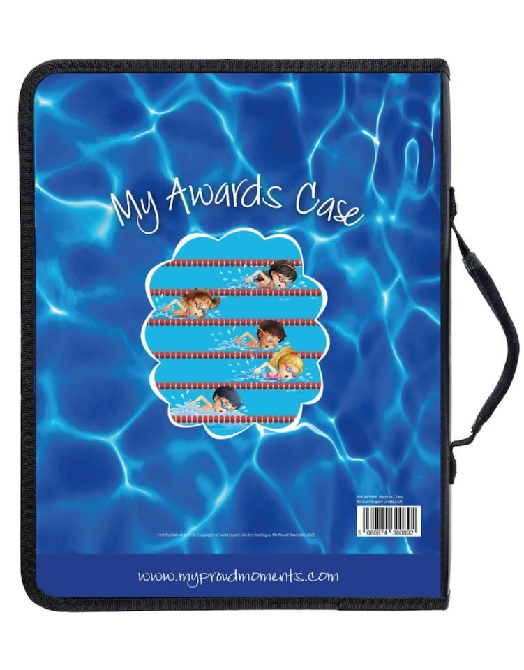 image 1 of My Proud Moments Medal, Badge & Certificate Case - Swimmers