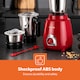 image 4 of GEEPAS 600W 3-in-1 Mixer Grinder | Stainless Steel Jars, Blades | Red
