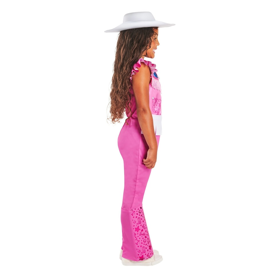 image 1 of Barbie Childrens/Kids Cowgirl Costume - Pink/White - 5-6 Years 5