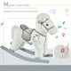image 5 of HOMCOM Kids Plush Ride-On Rocking Horse with Plush Toy Sound Handle Grip
