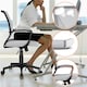 image 4 of Yaheetech Ergonomic Mesh Office Chair Mid-Back 360° Rolling Casters | Grey