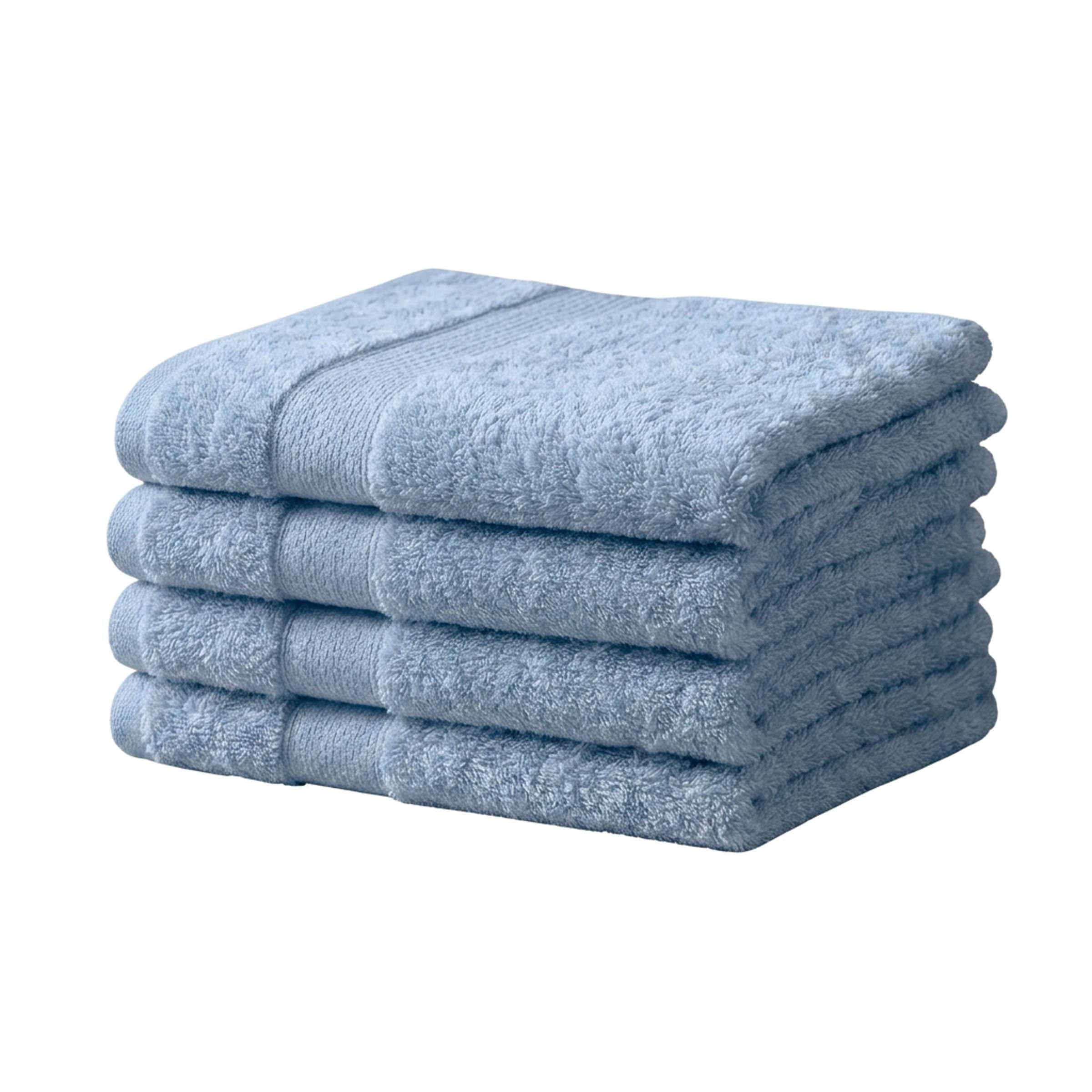 Vision V475 - 4 Pack 100% Cotton Face Cloths in Pale Blue