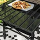 image 9 of Outsunny Folding Camping Table, 90 x 55 cm Height Adjustable Portable Collapsible Table, 3ft Lightweight Aluminium Rollup Picnic Table with Storage Basket for Outdoor Garden Party BBQ, Black | Black | Black | 90L x 55W x 66H cm